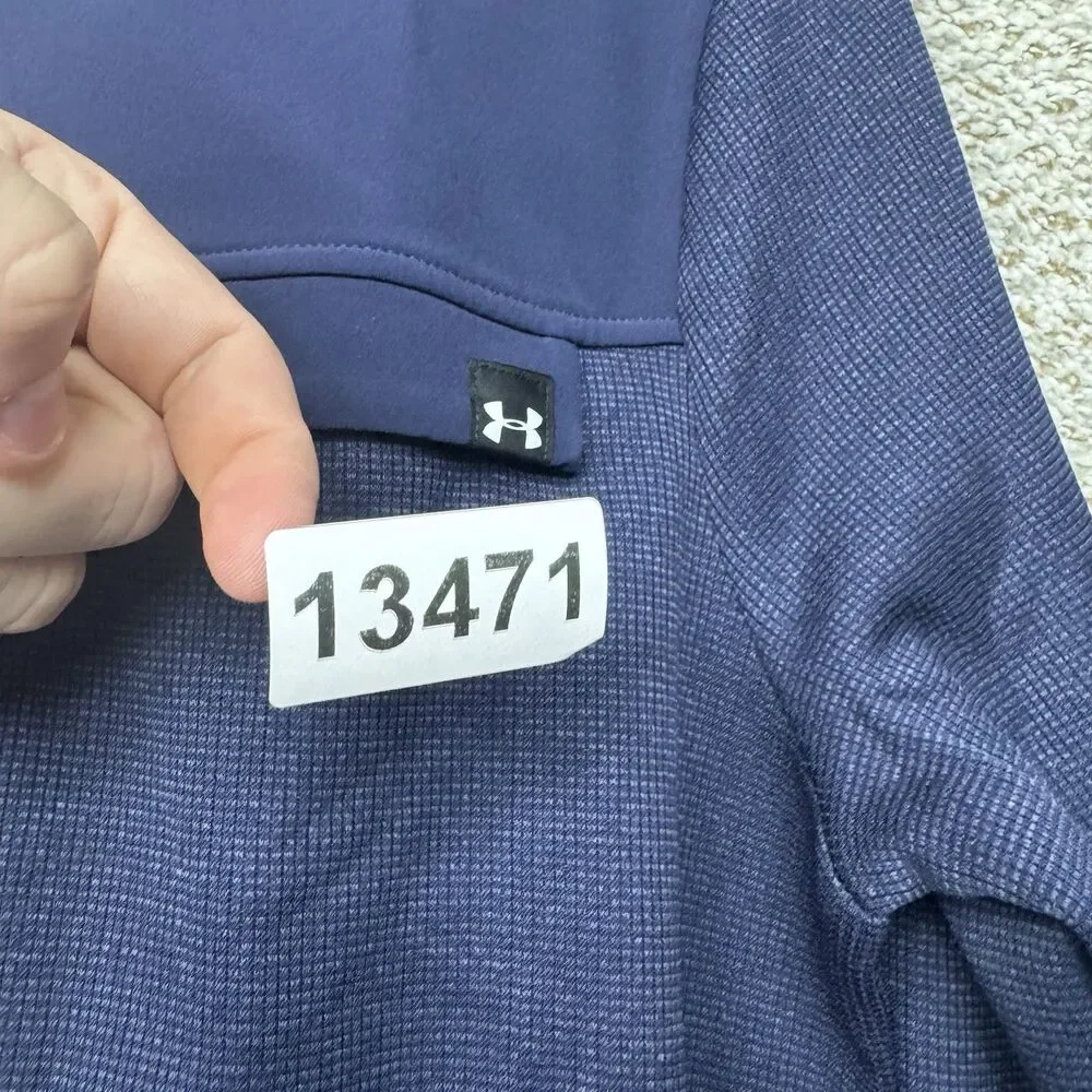 Under Armour Storm Sweater Men's Small‎ Blue 1/2 Zip Fleece Pullover Golf New